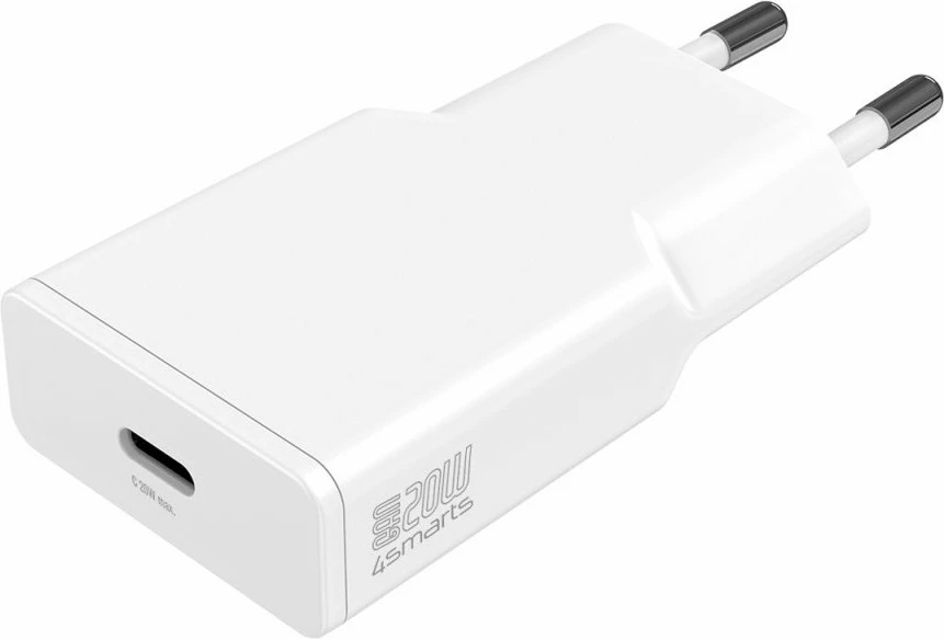 Hitri polnilec 4smarts PDPlug Slim, 20 W, bel