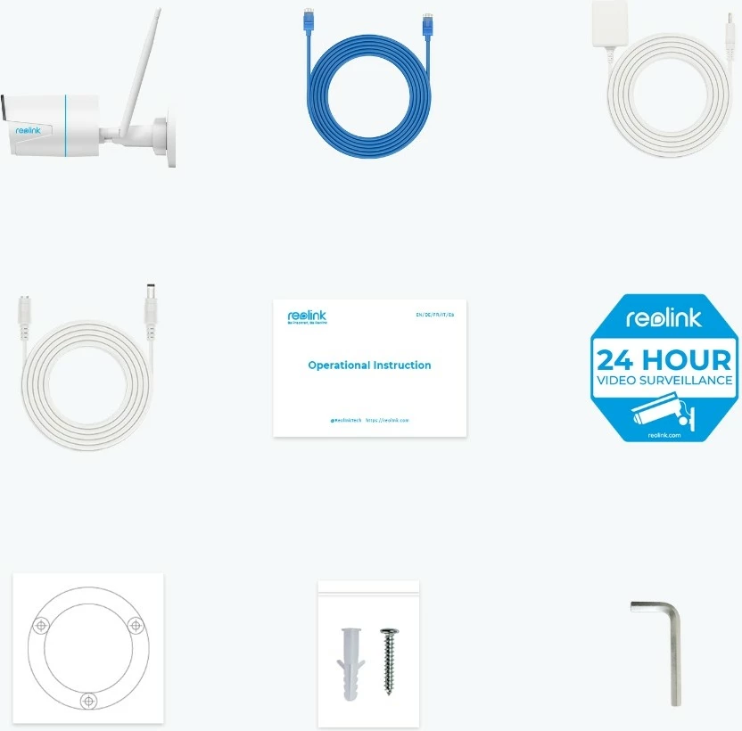 Varnostna zunanja kamera 5MP Reolink W320, Wi‑Fi 2.4/5 GHz, bela
