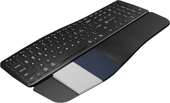 Brezžična tipkovnica Natec Porifera, QWERTY z numerično tipkovnico, 12 multimedijskih tipk, črna, belo osvetljena