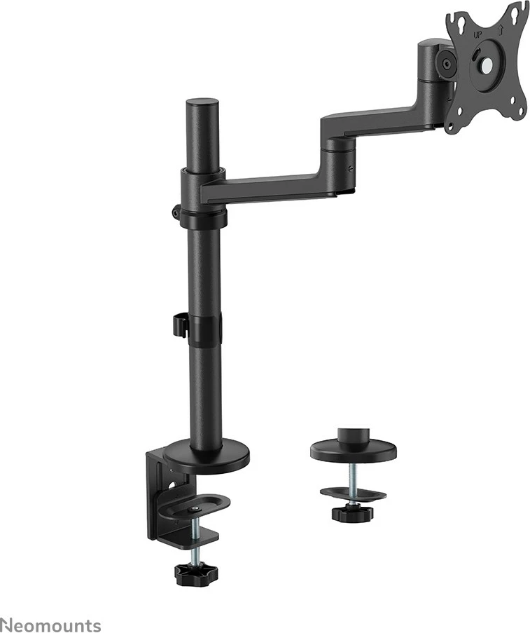 Nosilec za monitor 17–27", Neomounts DS60-425BL1, sponka/izrez, 8 kg, črn