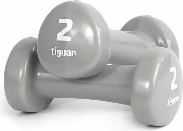 Vinilne uteži za ženske in moške Tiguar, sive