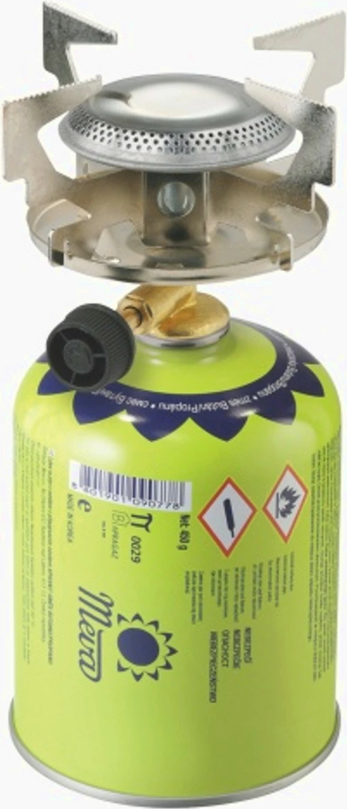 Plinski kuhalnik za kampiranje Meva ATOS KP06011, 1.8 kW, kovina, srebrn