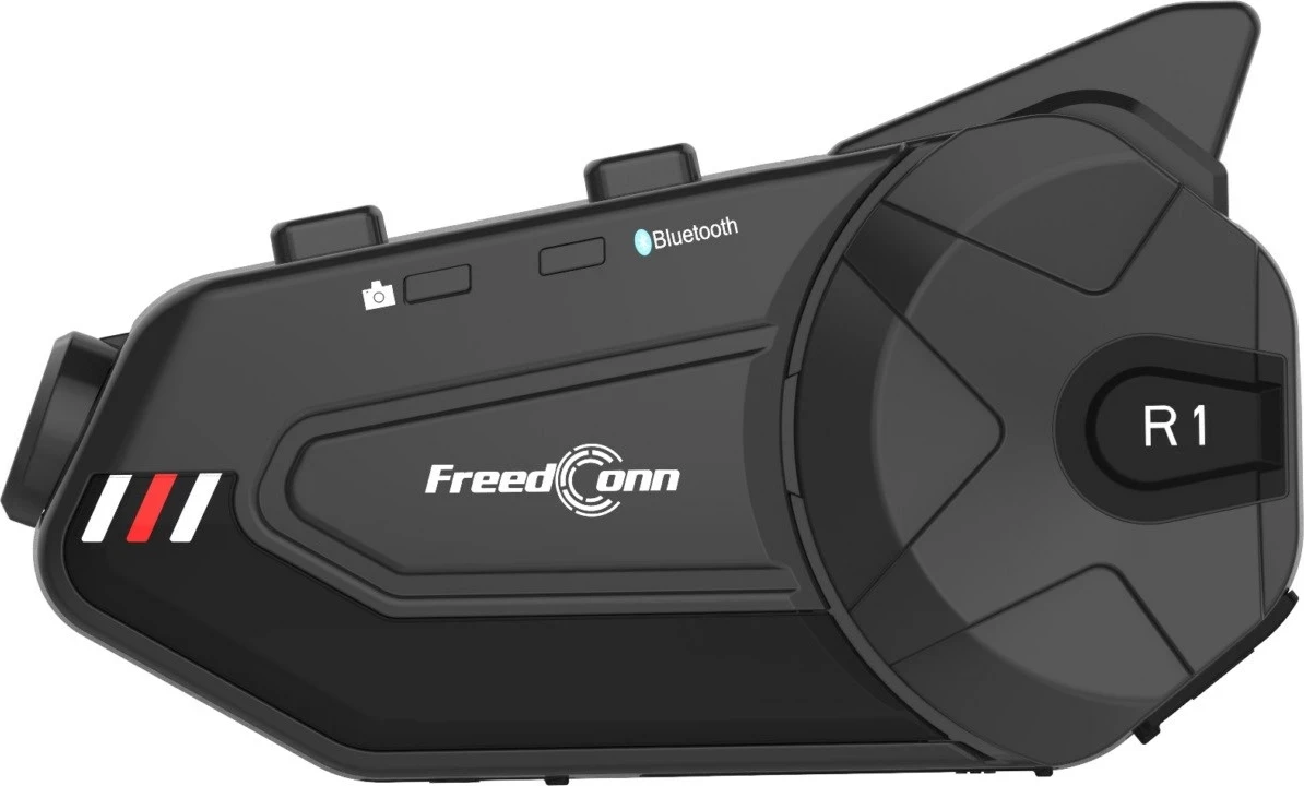 Interkom za motor FreedConn R1 PLUS E, Bluetooth 5.0, 1080p, črn