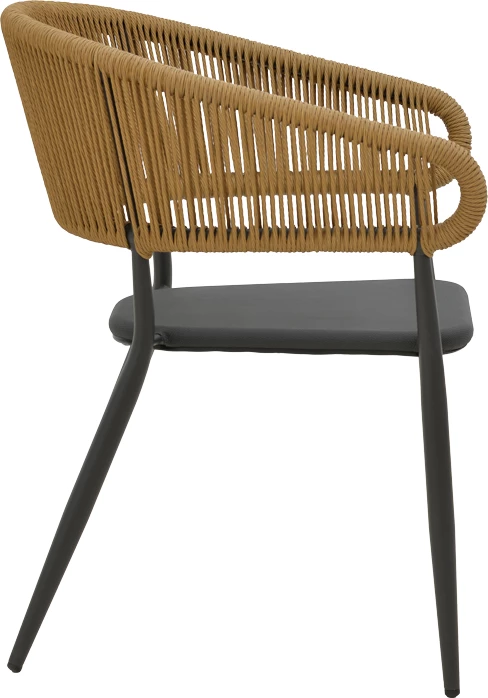 Set za jedilnico za teraso Kliton-Raven, alumin, antracit-naravna, 80x80x74 cm, 5-delni