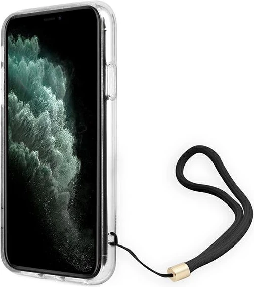 Ovitek za telefon 4G Print Strap za iPhone 11, Guess GUOHCN61H4STW, rjav