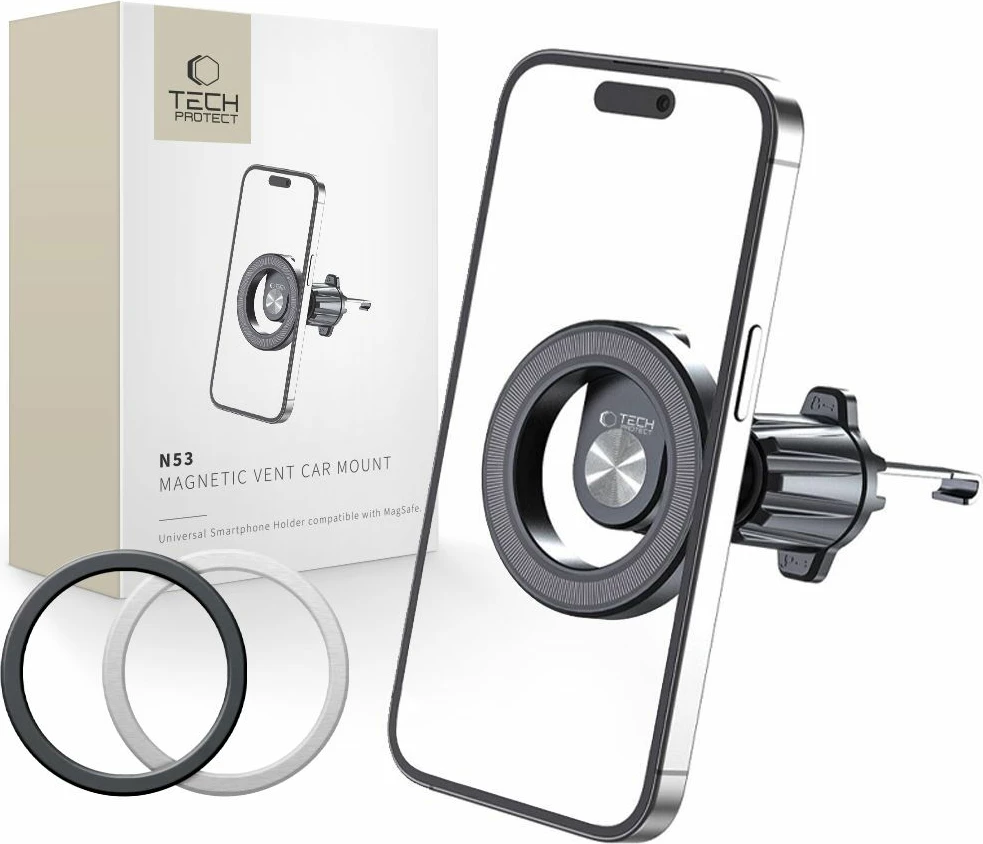 Magnetno držalo za avto z MagSafe Tech-Protect N53, črno