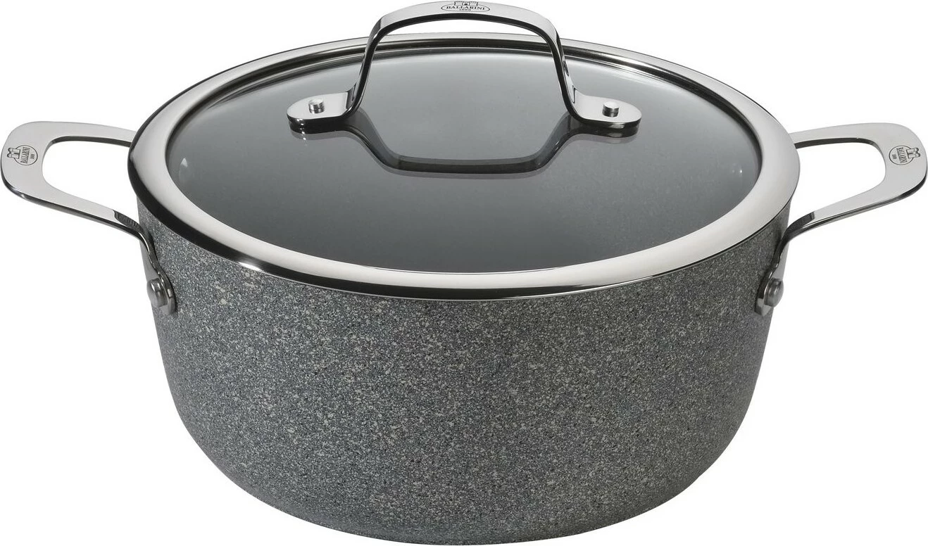 Lonec 20 cm, 2,67 L Ballarini Salina, aluminij, stekleni pokrov, siv