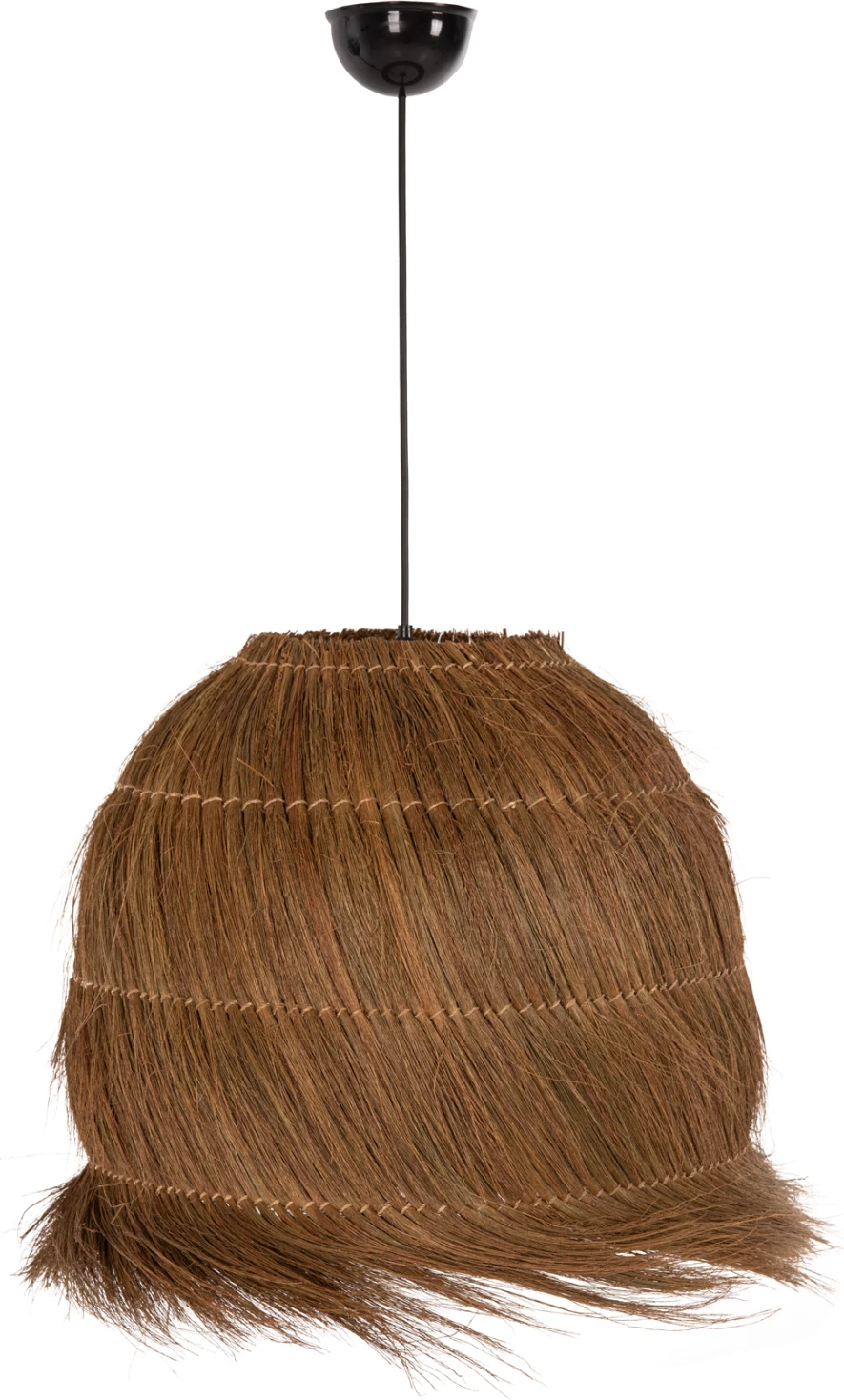 Stropna viseča svetilka iz Rayung trave v rjavi barvi Φ46x40-141Hcm