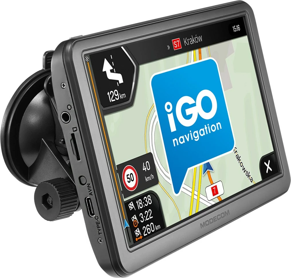 Avtomobilska navigacija MODECOM FreeWAY CX 7.0 z iGO Navigation, 8 GB, 7" zaslon, črna