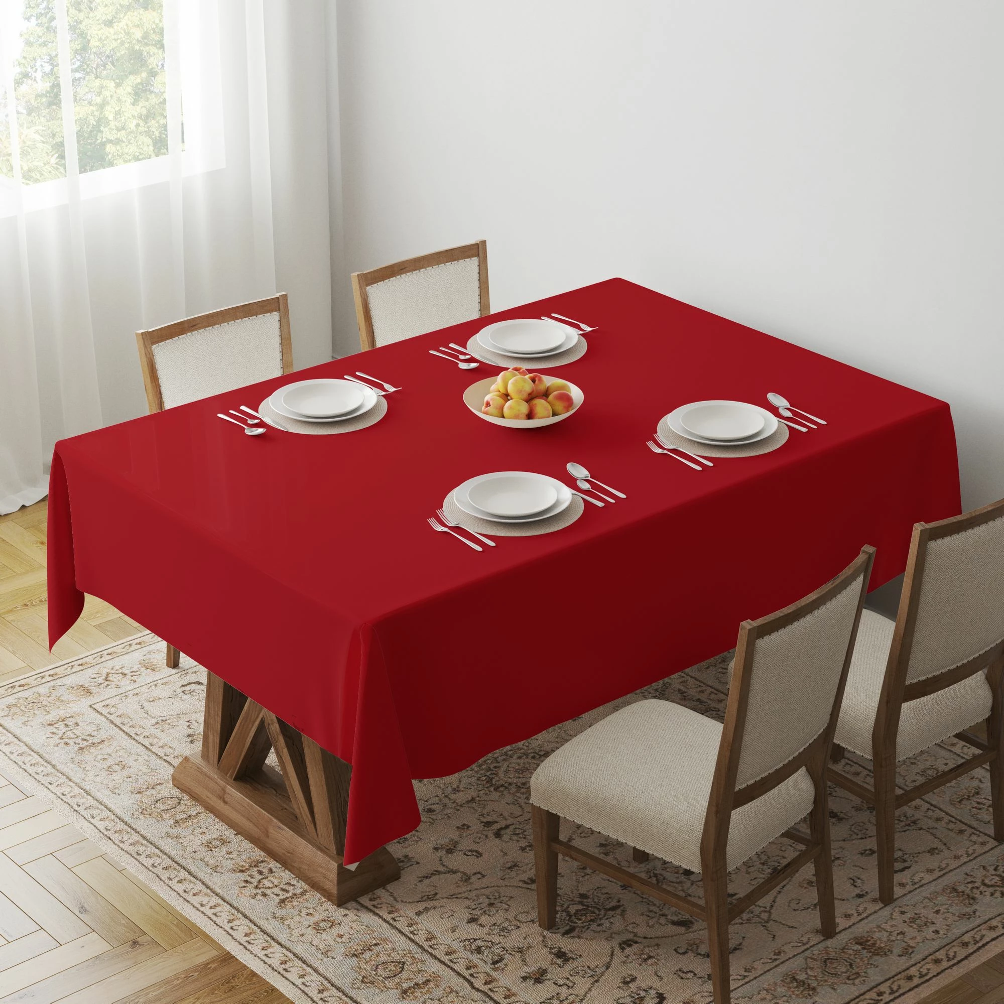Namizni prt Hermia Gravellame1, 140 x 140 cm