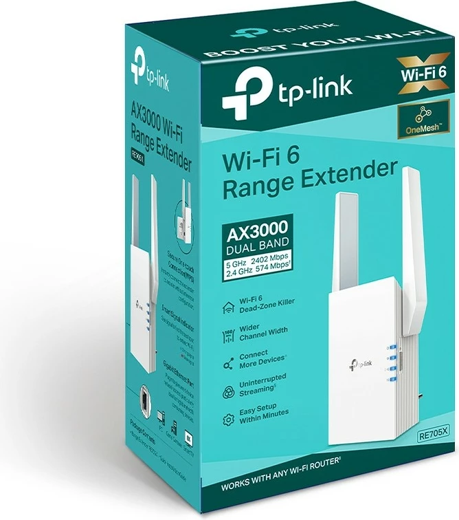 WiFi ponovilec TP-LINK RE705X AX3000, bel