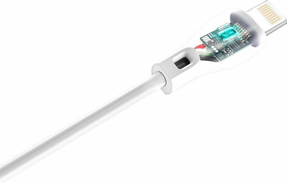 Lightning kabel, 2 m, 2,1 A, bel, Dudao L4L