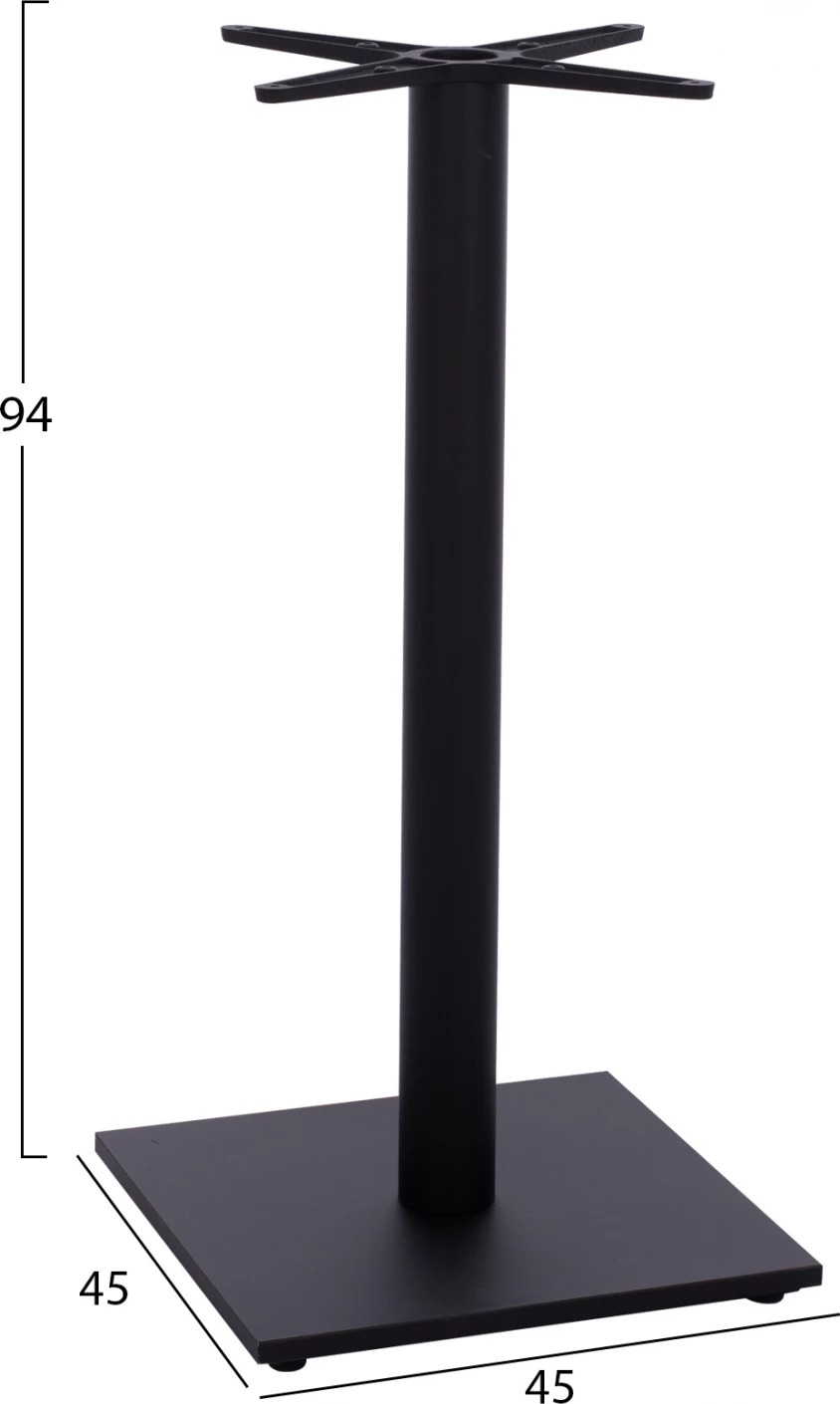 Kovinsko stojalo za bar srednje višine črno mat FH474 križ 46x46 cm 45x45x94 cm