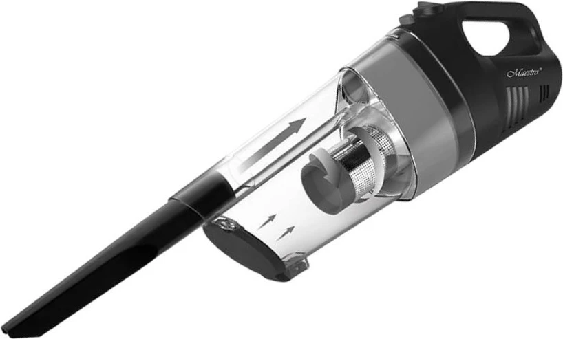 Pokončni brezžični sesalnik 2-v-1, Feel‑Maestro MR-615, 100 W, 6,5 kPa, 0,5 L, 20 min, polnjenje 3 h, ciklonski brez vrečke, črn