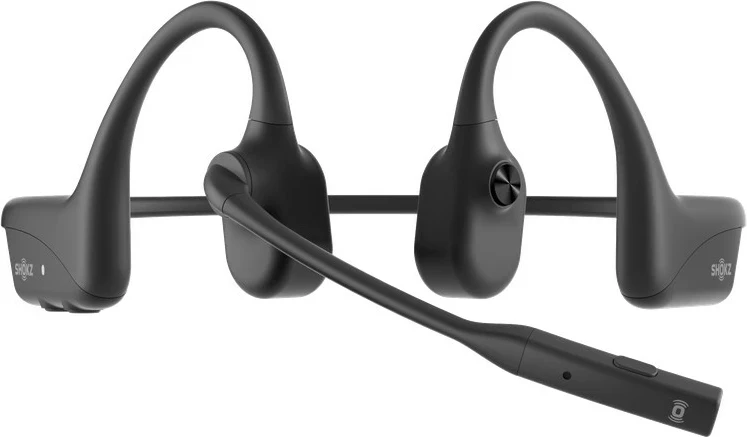 Kostno prevodno komunikacijsko slušalko SHOKZ OpenComm2 2025 Upgrade, Bluetooth, brezžične, z Boom mikrofonom, črne
