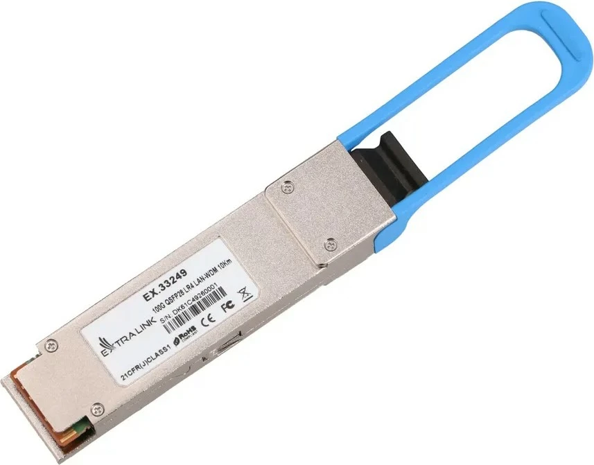 QSFP28 modul, 100 Gb/s, do 10 km, enomodna optična vlakna, Duplex LC, Extralink EX.33249