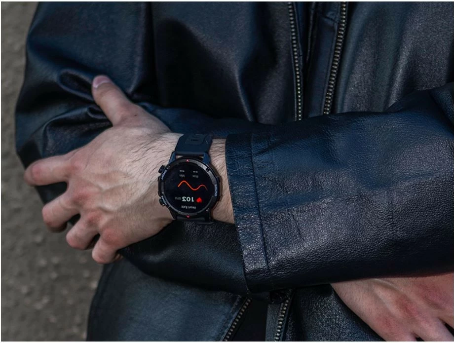 Pametna ura 1.39" Tracer SMR11 HERO, 300 mAh, IP67, 3 zamenljivi paščki, črna