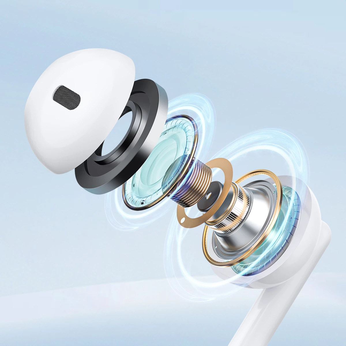 Slušalke z žico in daljinskim upravljalnikom, mini jack 3,5 mm, bele Joyroom JR-EW01