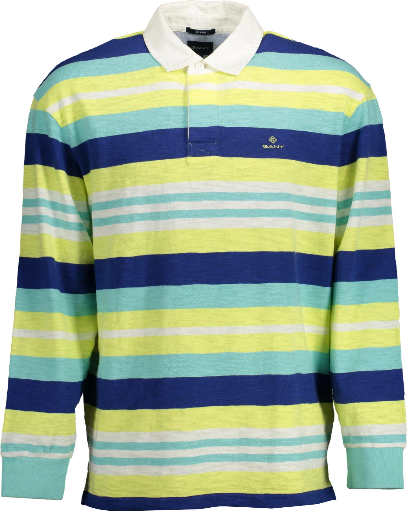 Polo majica z dolgimi rokavi, GANT, moški, rumena