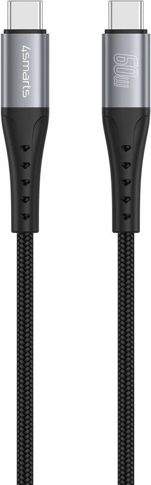 USB-C kabel 4smarts PrimeCord 1,5 m 60W, črn