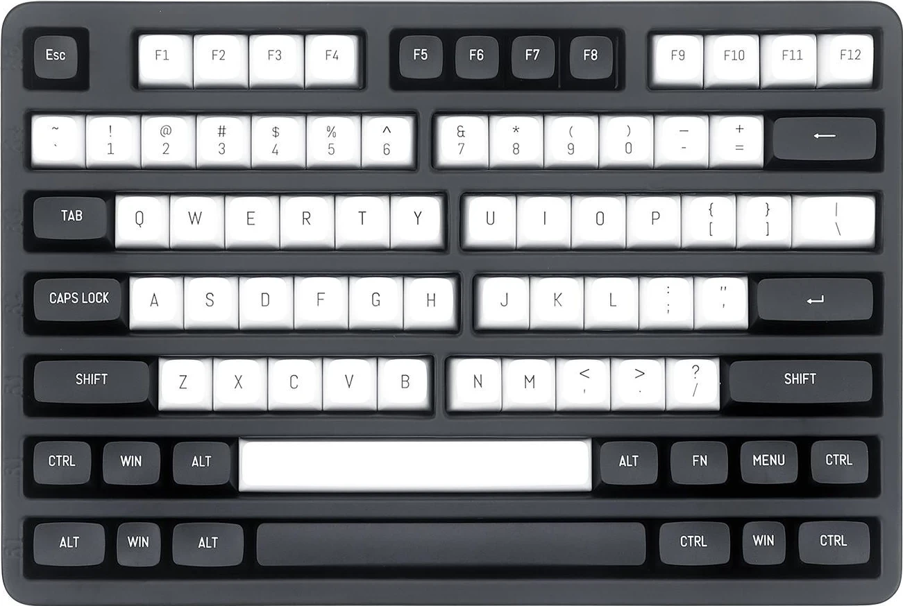 Keycapi PBT Doubleshot, 150 kosov, bela-črna - Redragon A132