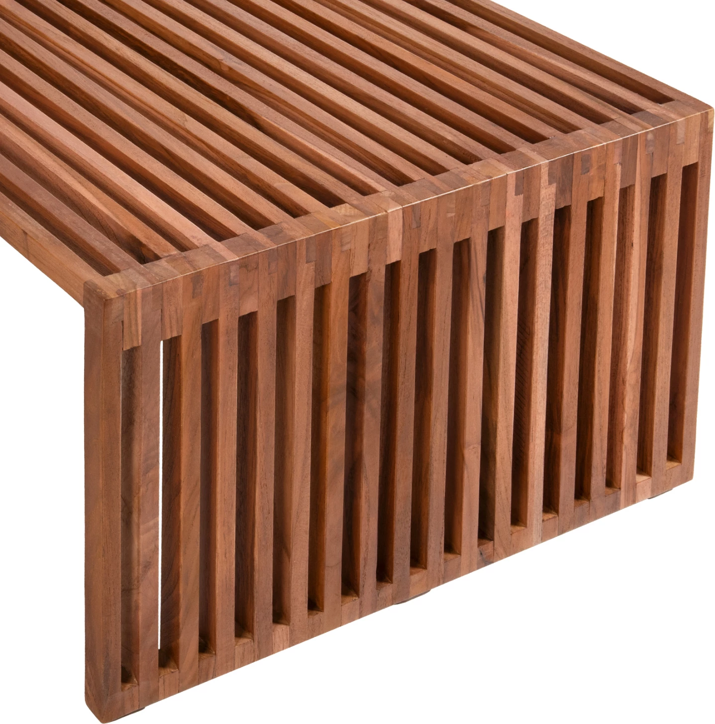 Set dveh klubske mizice NYA FH9548 iz tikovine v naravni barvi 116x60x46,5Hcm