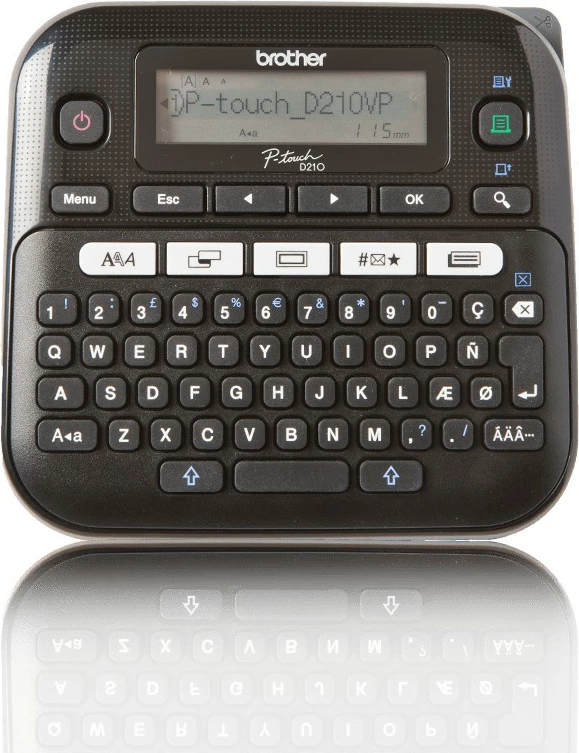 Termični tiskalnik etiket, Brother PT-D210VP, QWERTY, 180x180 DPI, 20 mm/s, črn
