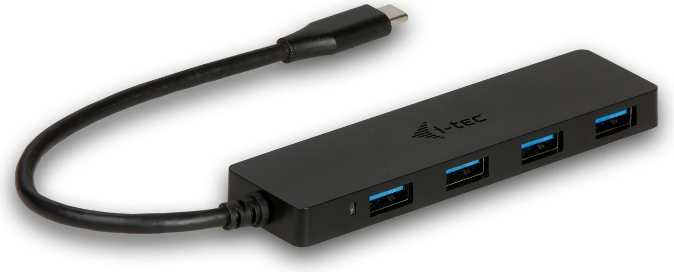 USB-C HUB I-Tec Advance, 4 priključki, 5000 Mbit/s, črn