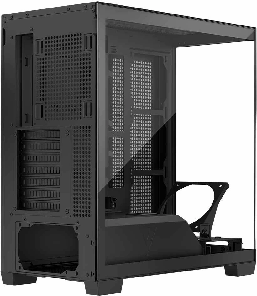 Računalniško ohišje MODECOM STELLAR NF ARGB 10, Midi Tower, ATX, kaljeno steklo, črn