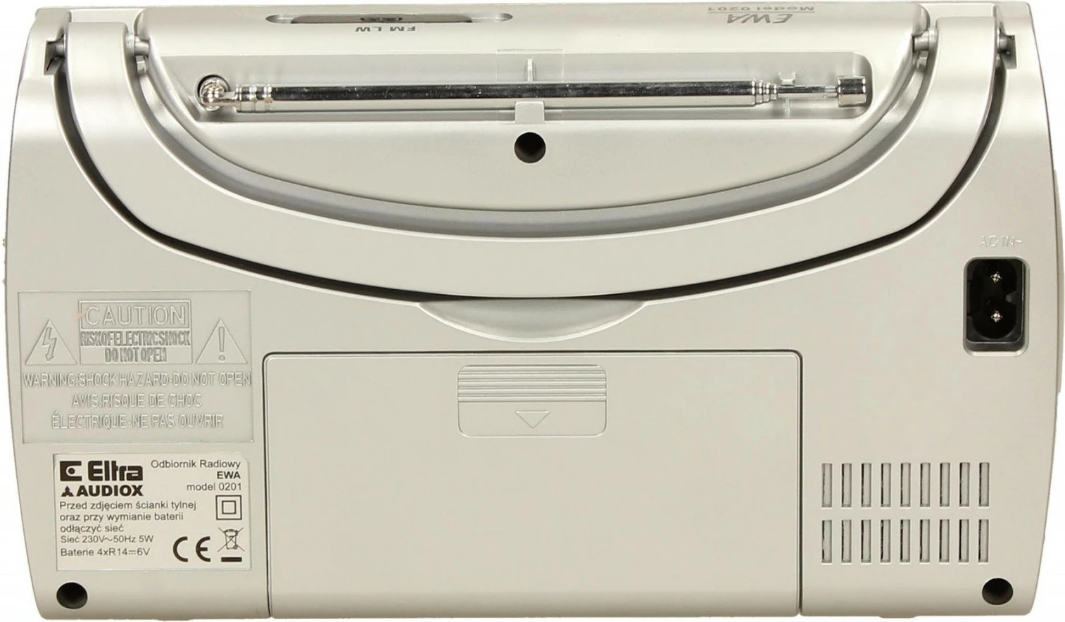 Prenosen radio Eltra EWA Silver, mono, AM LW/FM, srebrn