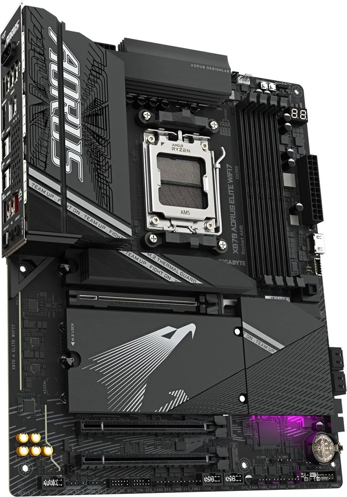 Matična plošča Gigabyte X870 AORUS ELITE WIFI7, Socket AM5, črna