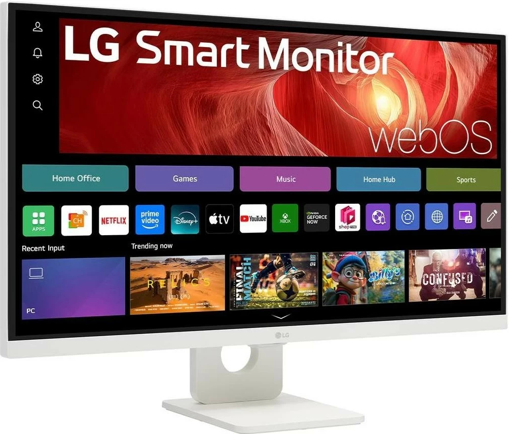 Pametni monitor 37" 4K IPS, WebOS, bel — LG U730SA