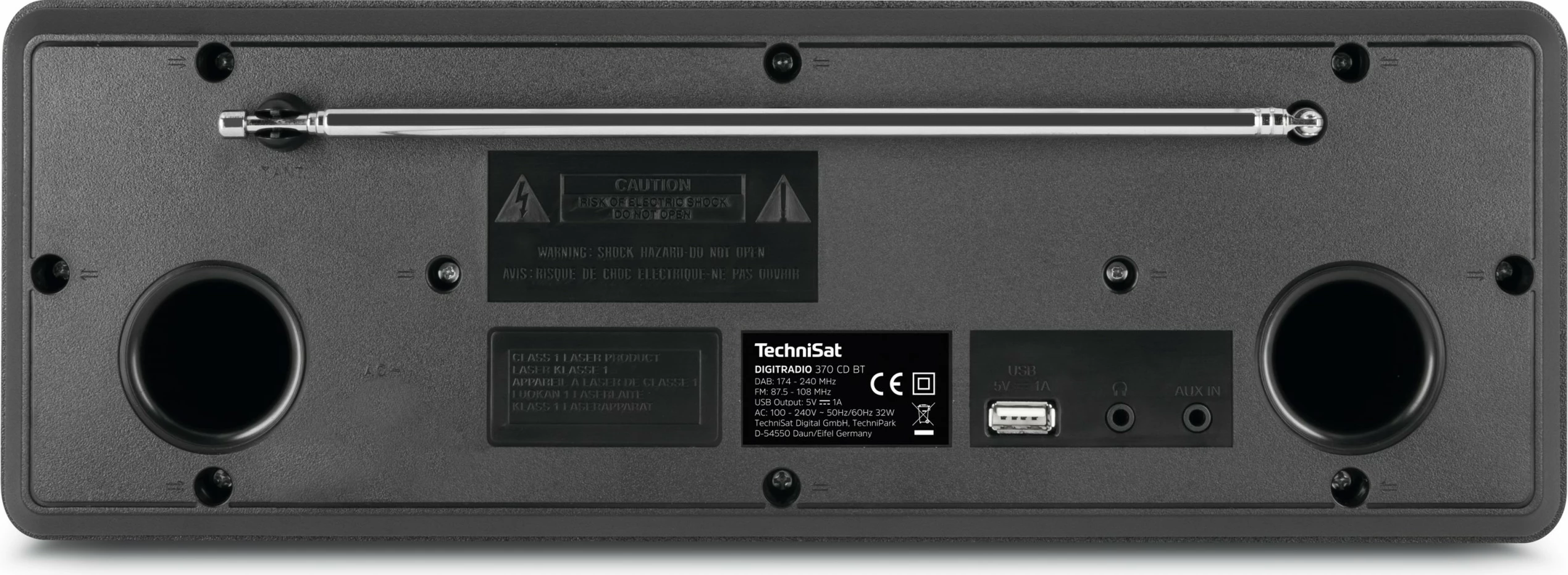 Digitalni radio z CD in Bluetooth TechniSat DigitRadio 370 CD BT, črn