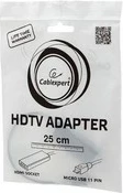 Adapter MHL v HDMI, Gembird A-MHL-003, 16 cm, črn