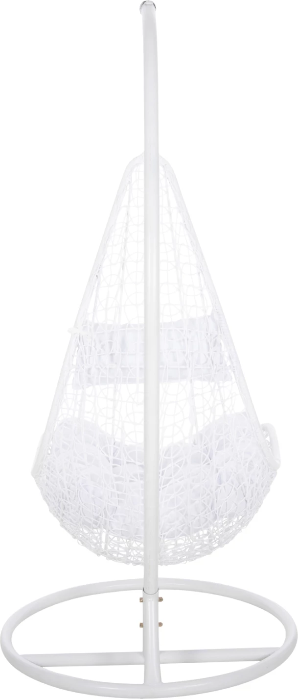 Viseče gnezdo MILLIE FH5996.03 kovinsko-sintetični ratan in blazine v beli barvi Φ95x195Hcm