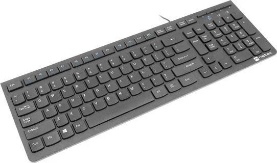 Ergonomska žična tipkovnica Natec Discus 2, črna