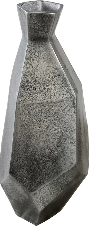 Vaza IWA 4, aluminij, antično srebrna, 17x17x25 cm