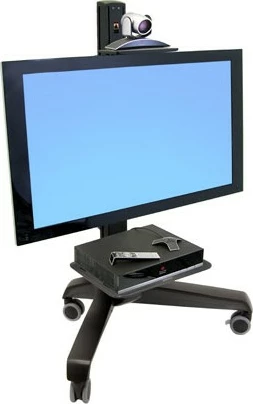 Multimedijski voziček Ergotron Neo-Flex Mobile MediaCenter UHD, za zaslone 50–70 palcev, črn