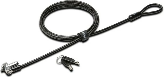 Varnostni kabel s ključem Kensington N17 za Dell, črn