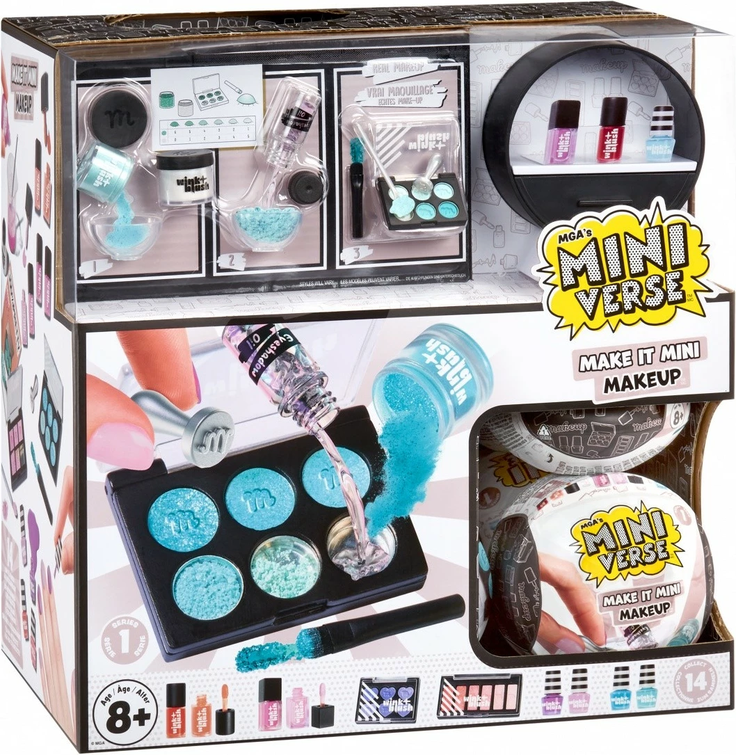Set zbirateljskih igrač Miniverse Make It Mini Makeup MGA, 15 kos
