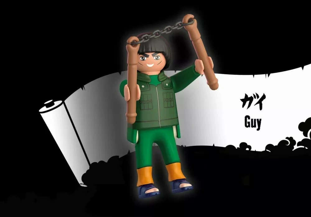 Akcijska figura Guy z Nun-chaku, Playmobil Naruto Shippuden 71111, zelena
