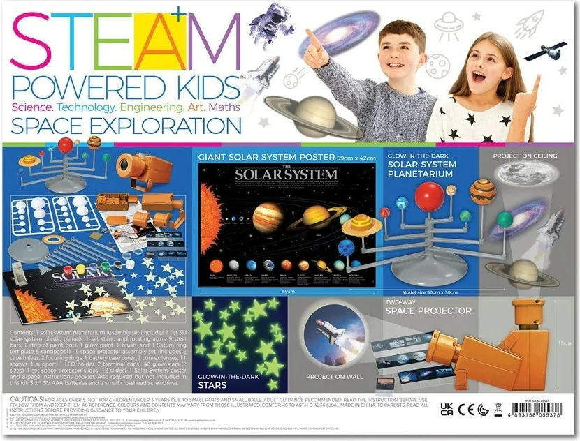 Edukativni set Discovering Space 4m, za otroke, brez baterij