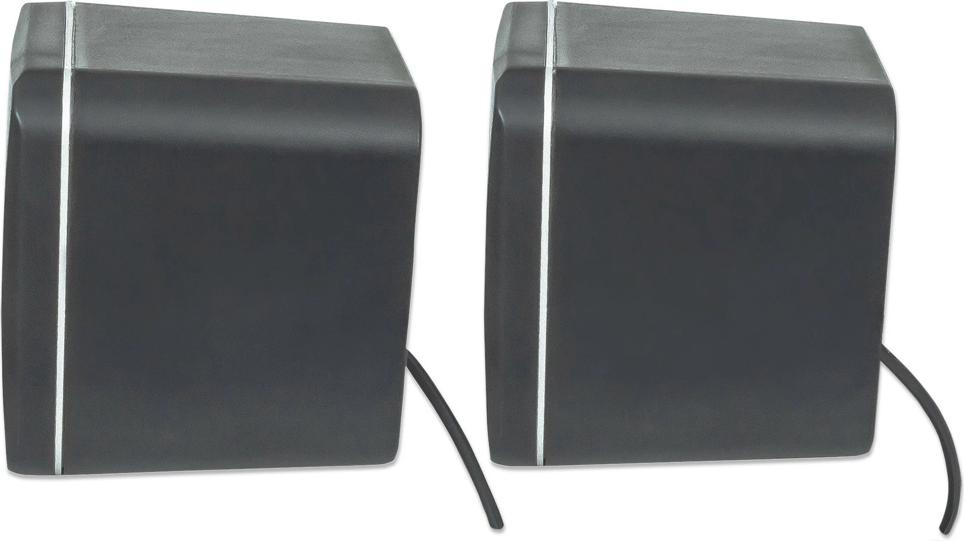 Stereo zvočniki Manhattan 2600 Series, USB, 2x3W, za PC/laptop, črno/sivi