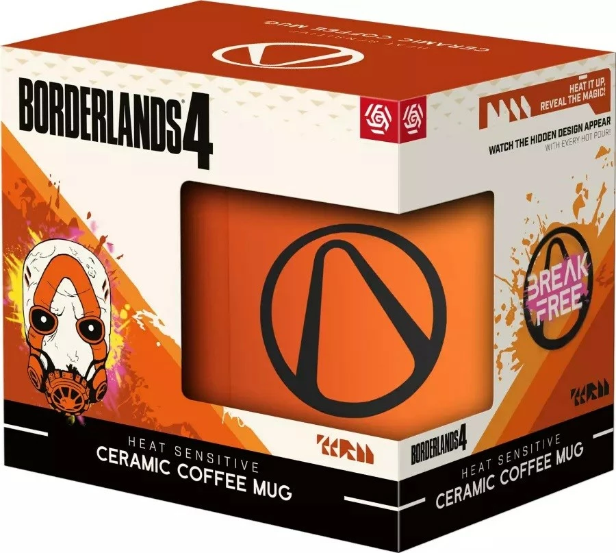 Keramična skodelica Borderlands 4 Good Loot, 450 ml, oranžna