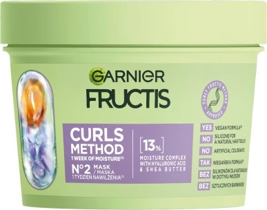 Maska za kodraste lase, Garnier Fructis Curls Method, 370 ml