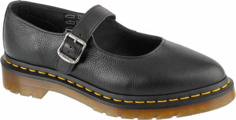 Klasike Mary Jane, Dr. Martens Elphie MJ za ženske, črne