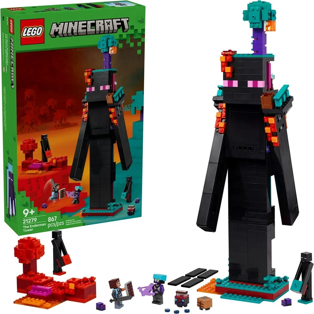 Kula Enderman LEGO Minecraft 21279, 2 minifigi, za otroke 9+