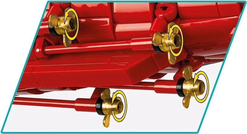 Detajni model aktrakplovila IJN Akagi, Cobi Klocki, 3573 kosov, Zbirka Historical