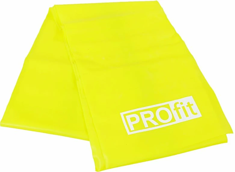Rezistentni trak za vadbo PROFIT LONG LIGHT 200x15x0,35 cm, rumen