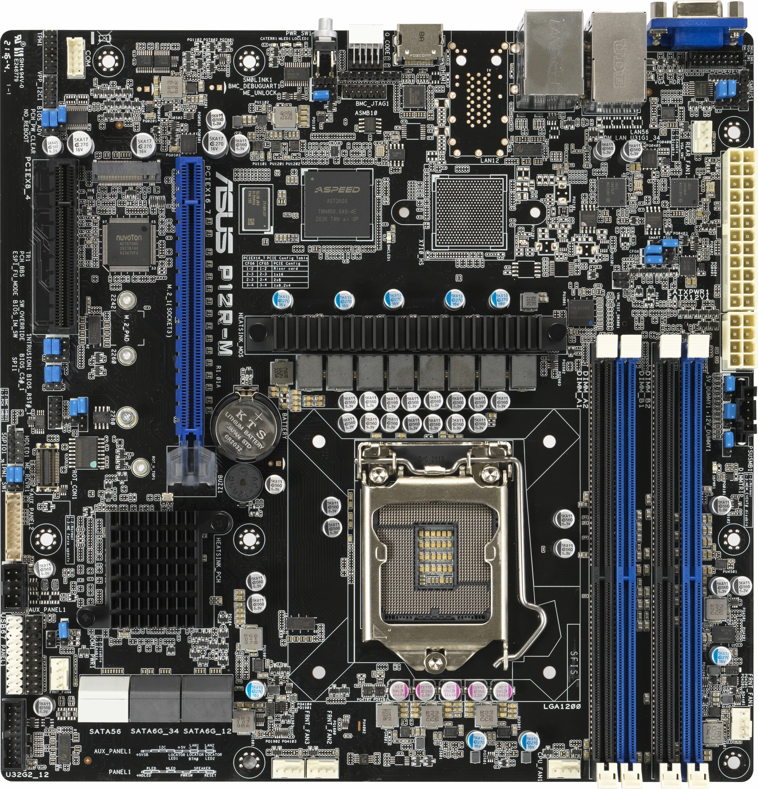 Plošča am ASUS P12R-M, microATX, LGA 1200, DDR4, 2x1G, črna